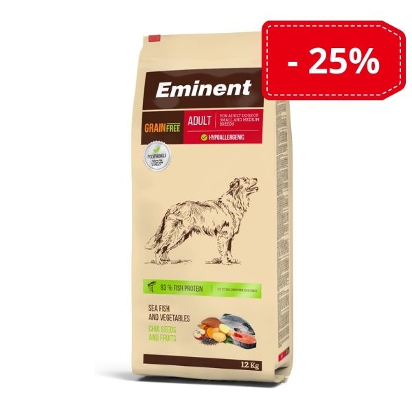 Teraviljavaba Koeratoit Eminent Grain Free Adult -25%